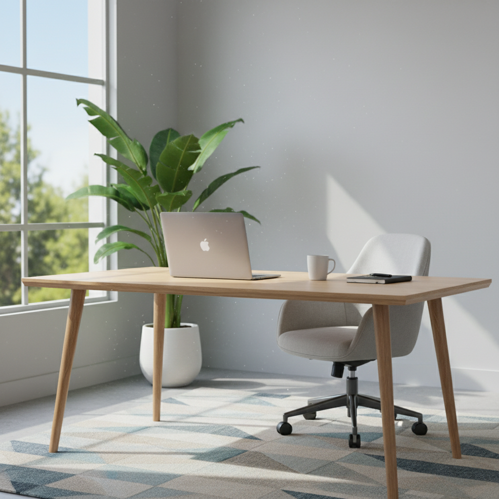 Mesa de trabalho com notebook aberto, representando como ganhar dinheiro em casa em 2026.